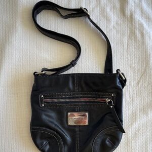 Franco Sarto Sleek Black Crossbody Bag
